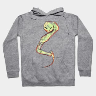 Green Sketchy Snake Hoodie